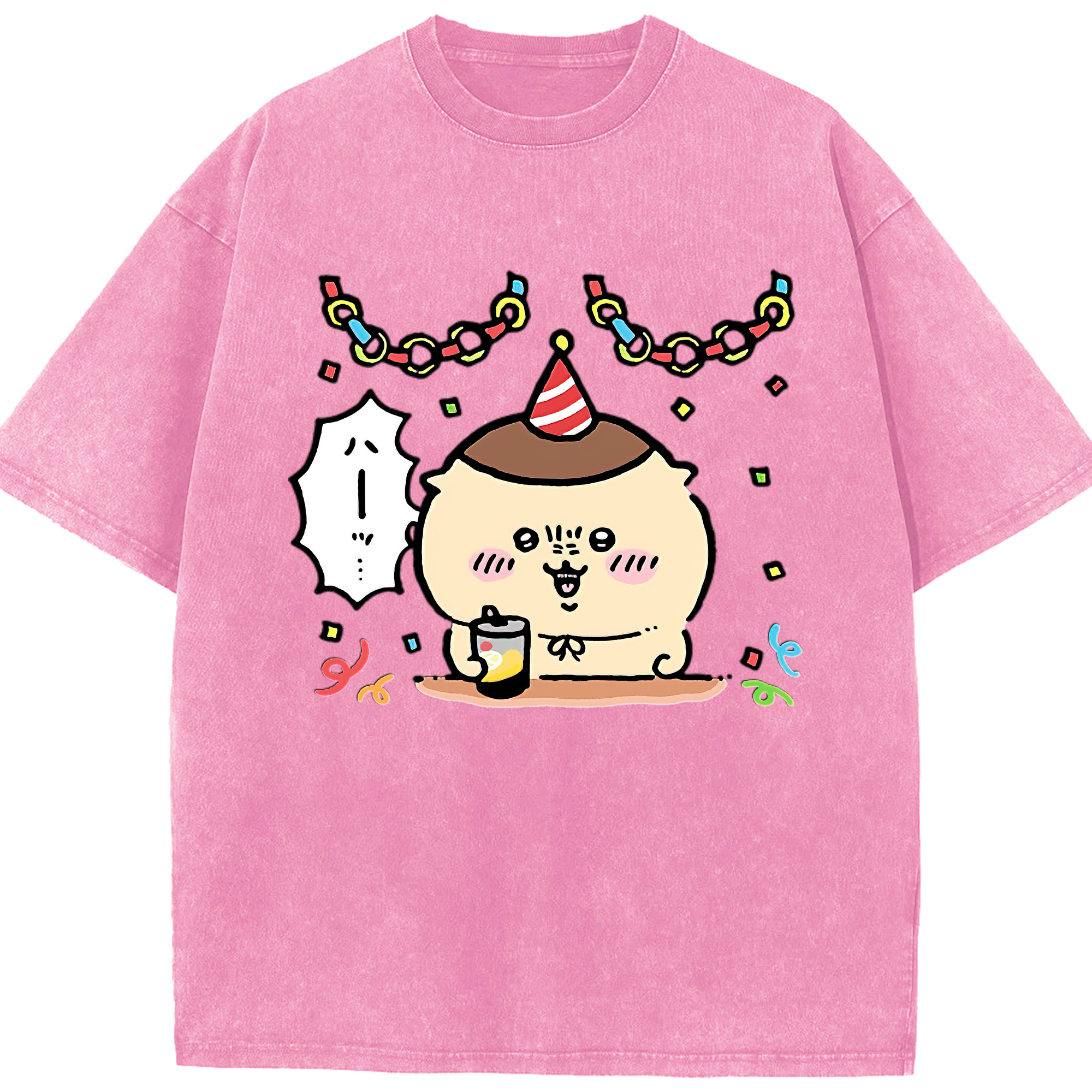 （画像用） ちいかわ くりまんじゅう Chii-kawa kuri manjū 綿100% ヴィンテージ風 半袖Tシャツ（フロントプリント）